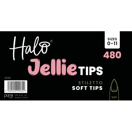 Halo Jellie Tips Stiletto x 480 Size 0-11