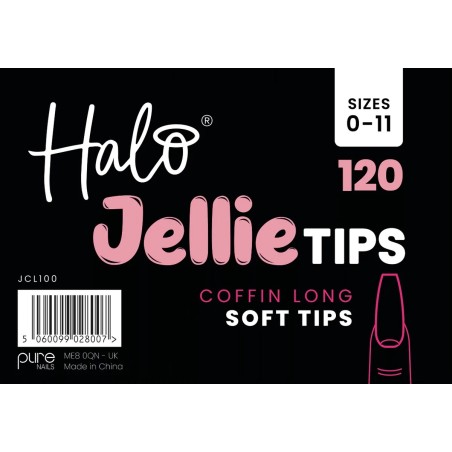 Halo Jellie Tips Coffin Long x 120 Size 0-11