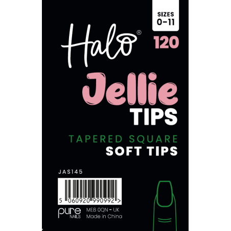 Halo Jellie Tips Tapered Square (short coffin) x 120 Size 0-11