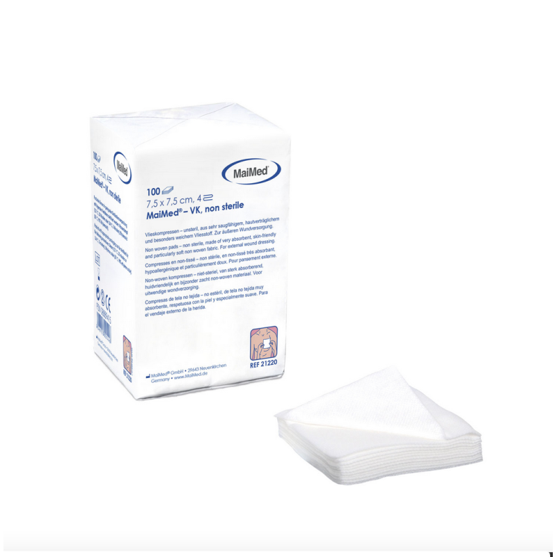 COMPRESSES  5x5 cm 100 pièces sans peluche