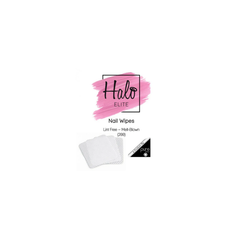 HALO Nail Wipes 200 pièces 100% non pelucheux