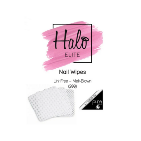 HALO Nail Wipes 200 pièces 100% non pelucheux