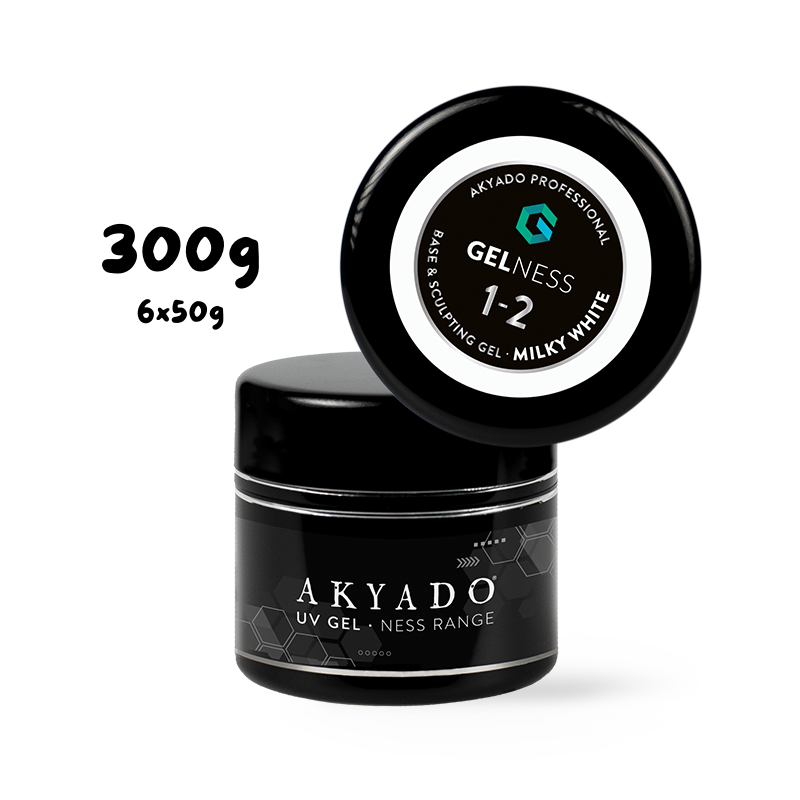 GelNess white milky 300g 6x50g Akyado