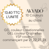 10 couleurs Akyado VSP ou Gel le tout au choix