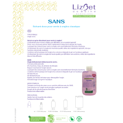 par 6+1offert SANS Acétone le DISSOLVANT à vernis 125ml LIZBET