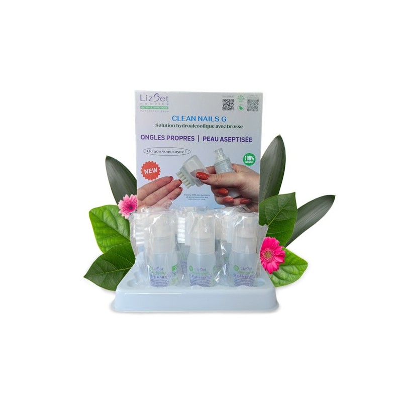 Présentoir Clean Nails G 30ml Lizbet - Blanchissant ongle