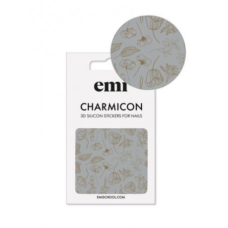 Sticker Charmicon 3D 178 Golden Flowers
