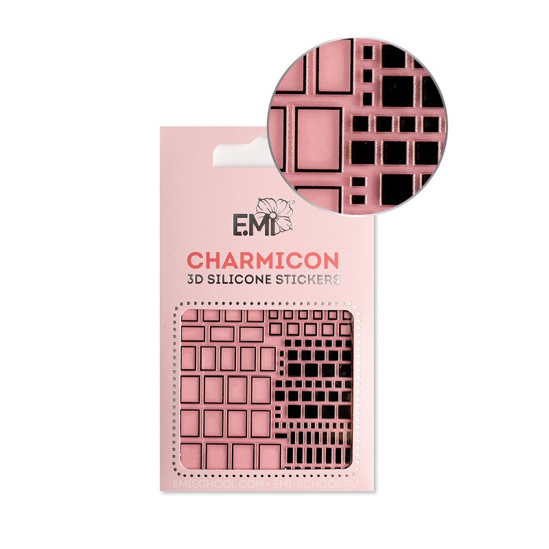 Sticker Charmicon 3D 160 square Black