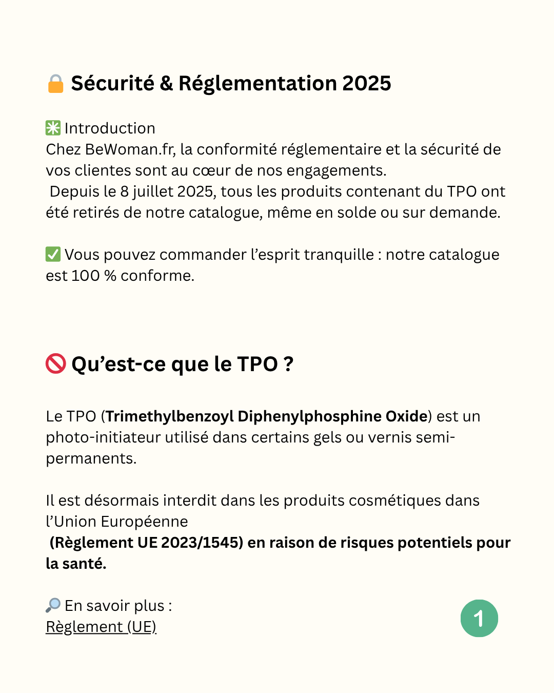 Sécurité Règlementation